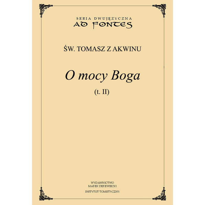 O mocy Boga t. I-V komplet