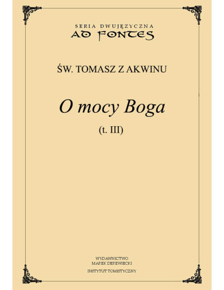 O mocy Boga t. I-V komplet